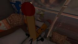 2girls 3d battle_for_dream_island bfdi bfdia color colored covering female female/female female_only humping lesbian looking_at_another match_(bfdi) no_visible_genitalia object_shows pencil_(bfdi) sex vrchat yuri