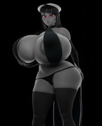 1girls 3d areola_slip big_breasts big_thighs black_hair breasts busty curvy female female_only feversfm giant_breasts gigantic_breasts huge_breasts huge_thighs large_breasts large_thighs long_hair massive_breasts panties phalia red_eyes standing succubus thick_thighs thighs voluptuous