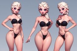 1girls ai_generated ass blonde_hair blonde_hair_female cartoon elsa_(frozen) female hot hot_girl sexiest sexy.ai