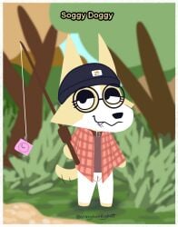 anthro beanie bodily_fluids border_collie canid canine canis clothed clothing collar collie condom domestic_dog eyewear female fishing_rod genital_fluids genitals glasses hat headgear headwear herding_dog hi_res mammal partially_clothed pastoral_dog pussy sexual_barrier_device sheepdog smile smirk solo vaginal_fluids vixeyhuskybutt_(artist) webfishing