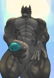 anthro balls dragon foreskin genitals hi_res im_string looking_at_viewer low-angle_view male muscular muscular_male mythological_creature mythological_scalie mythology nude penis scalie solo vein veiny_penis