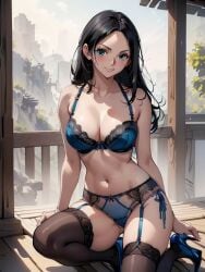 ai_generated female female_only high_heels iyuyu240824 lingerie nico_robin one_piece