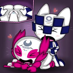 1boy 2020_tokyo_olympics blush chibi cum_inside female male male/female mascot miraitowa olympic_mascot olympics sex someity tagme