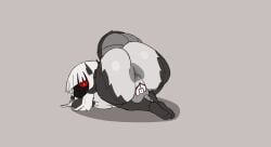 1futa 1girls aft anal_only anal_only_maebari animated balls darkafterdark dragon_girl dragon_humanoid futanari horn horns laying_down looking_back maebari penis presenting presenting_anus presenting_hindquarters scales shaking shaking_ass shaking_butt shortstack simple_background solo tail white_hair