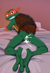 cum cum_in_ass gay michelangelo_(mutant_mayhem) nsfw yaoi