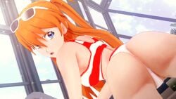 1girls 3d ass asuka_langley_sohryu bent_over big_ass big_breasts bikini blue_eyes busty come_hither fat_ass hair_over_one_eye hi_res large_breasts long_hair looking_at_viewer looking_back neon_genesis_evangelion open_mouth pose posing sensual sideboob solo sunglasses sunglasses_on_head thong_bikini tongue twintails voluptuous