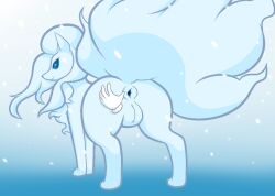 anonymous_artist anus ass duo female feral generation_1_pokemon hand_on_butt invalid_tag ninetales nintendo nude pokemon pokemon_(species)