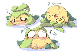 arthropod blush cute drooling female gaping gaping_pussy insects looking_at_viewer multiple_poses nettsuu nintendo open_mouth pokemon pokemon_bw pussy pussy_juice saliva swadloon video_games