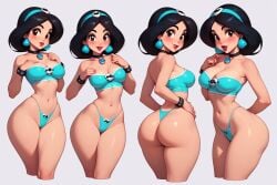 1girls ass ass brown_hair brunette_hair cartoon female female hot hot_girl princess princess_jasmine sexiest sexy.ai