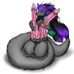 1futa 2015 absurd_res anthro asura_arklin balls barbs big_balls big_breasts bioluminescence black_fur black_hair black_tail breasts canine claws diphallia diphallism duallgar espinoth fox fur furry furry_only futanari glowing green_eyes grey_fur hair hi_res huge_balls huge_breasts huge_cock hybrid hyper hyper_balls hyper_penis intersex jewelry knot mammal markings masturbation multi_penis naga nintendo norse_mythology penis plain_background pokemon pokemon_(species) purple_fur purple_hair purple_tail reptile runes scalie snake tongue tongue_out video_games white_background zoroark