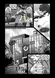 3_fingers 4_arms absurd_res annoyed antennae_(anatomy) anthro anus arthropod ass bee breasts building business business_attire business_suit businesswear businesswoman canid canine canis chest_tuft claws clothed clothed_anthro clothed_female clothing comic dialogue domestic_dog english_text exhibitionism fart fart_cloud fart_fetish female fingers fluffy fluffy_chest fully_clothed fully_clothed_anthro fully_clothed_female gene_(soomir) group heather_(soomir) hectar_(soomir) hi_res husky hymenopteran insects male mammal mephitid multi_arm multi_limb nordic_sled_dog nude nude_anthro nude_female nude_male public public_nudity sasha_(soomir) skunk soomir speech_bubble spitz stinger stinger_tail suit tail text thought_bubble thoughts tuft wings