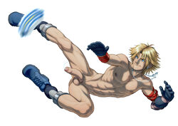 abs ball blonde_hair final_fantasy final_fantasy_x flaccid foreskin gloves human male male_only muscular muscular_male necklace partially_clothed penis schizoid solo sport tidus toned toned_male uncircumcised