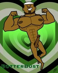 dark-skinned_male dark_skin dj_(tdi) huge_pecs male male_only milosnastyac muscles naked penis tagme total_drama_(series) total_drama_island