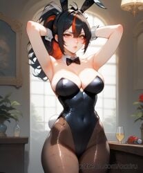 ai_generated anime female hoyoverse ozziru playboy_bunny zenless_zone_zero zhu_yuan