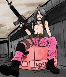 covered_nipples femboy gun johann_the_butcher pale-skinned_femboy pale-skinned_male sunlightseeker(artist) topless twink virtual_youtuber vtuber