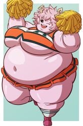 axel-rosered bbw belly_overhang big_belly big_female blush chubby chubby_female embarrassed fat fat_ass fat_female fat_fetish fat_girl fat_rolls fat_woman fatty female large_female mina_ashido my_hero_academia obese obese_female overweight overweight_female pig plump pork_chop thick_thighs tubby weight_gain