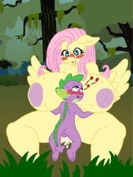 blazejohnson28 fluttershy_(mlp) michiyoshi my_little_pony_friendship_is_magic spike_(mlp)