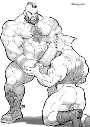 abs balls bara beard biceps big_balls big_penis boots capcom cock_worship daddy dilf dominant_male domination erection gay gay_blowjob gay_domination gay_sex guile hairy_chest kneeling kneeling_blowjob licking licking_penis male male/male male_nipples male_only male_pubic_hair manly mature_male muscular_male nipples pecs penis precum precum_drip street_fighter street_fighter_6 submissive submissive_male tank_top worship zangief