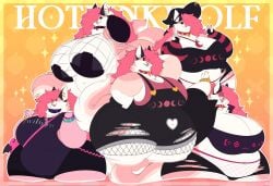 1girls 4_toes 5_fingers anthro anthropomorphic bbw big_areola big_ass big_belly big_breasts big_butt big_nipples big_thighs bracelet bracelets chains chubby chubby_anthro chubby_female ear_piercing earrings energy_drink fat fat_ass fat_belly fat_breasts fat_butt fat_thighs fishnet_armwear fishnet_legwear fishnet_stockings fishnets fluffy fluffy_chest fluffy_ears fluffy_hair fluffy_tail ghost_hands gigantic_ass gigantic_belly gigantic_breasts gigantic_butt gigantic_thighs glasses gold_(metal) gold_chain gold_jewelry gold_ring heart heart_shaped_sunglasses heart_symbol horny huge_ass huge_belly huge_breasts huge_butt huge_nipples huge_thighs jewelry large_ass large_belly large_breasts large_butt large_thighs massive_ass massive_belly massive_breasts massive_butt massive_thighs monster_energy monster_energy_drink multicolored_body multicolored_nails multiple_images multiple_poses necklace nipple_piercing noirbutt nose_piercing nose_ring obese obese_anthro obese_female overalls overweight overweight_anthro overweight_female panties paws pink_body pink_fur pink_hair purse rainbow_nails ring shirt_lift shorts soda_can sparkles spiked_collar ssbbw sunglasses tagme tagme_(character) tail tape_on_nipples thick thick_ass thick_body thick_breasts thick_butt thick_hips thick_legs thick_thighs tongue tongue_out valentine_(bjornn) white_body white_fur wide_ass wide_hips wide_thighs witch_hat wolf