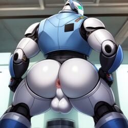 1boy 1male 1robot ai_generated anus ass ass_focus balls bara candougie frosting.ai gay machine male male_only muscular muscular_male no_humans robot robot_ass robot_boy solo solo_male white_body