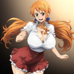 ai_generated female female_only gokoai nami_(one_piece) one_piece