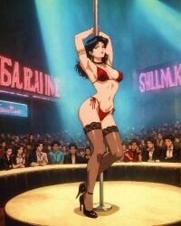 1girls ai ai_generated anime_style female retro_artstyle stripper stripper_pole