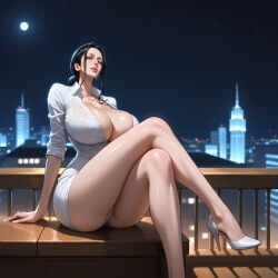 ai_generated big_mac(artist) female female_only giant_breasts high_heels nico_robin one_piece