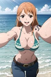 ai_generated charizardo female female_only nami_(one_piece) one_piece