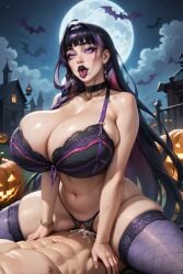 ahe_gao ai_generated asian_female ass ass_focus big_ass big_breasts black_hair black_lipstick breasts clapping_cheeks cleavage cowgirl_position cum cum_in_pussy cum_inside cum_on_ass curvy_figure doggy_style female grabbing grabbing_ass grabbing_from_behind impregnation killthisloveai male meloco_kyoran moaning nijisanji nijisanji_en penis sex sex_from_behind tagme thick_thighs thighhighs thighs thong virtual_youtuber