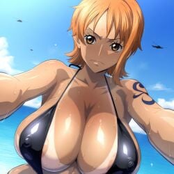 ai_generated female female_only gokoai nami_(one_piece) one_piece