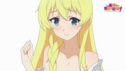 1girls animated blonde_hair blue_eyes feet iris_(konosuba) kevcrexx knees kono_subarashii_sekai_ni_shukufuku_wo! light_skin little_girl naked nude petite petite_body petite_female princess pussy royalty short_girl thighs vagina youjo