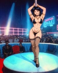 1girls ai ai_generated anime_style female retro_artstyle stripper stripper_pole