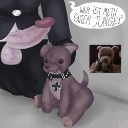balls big_penis brown_fur bull_terrier canine cock collar feral german_text history penis plushie plushophilia rapetard reference_image s0d0my_s1n toy toy_dog waffen-ss world_war_2 ww2