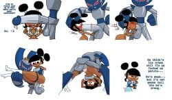 african_female afro_puffs ambiguous_penetration bottomless cartoon_network cock_shock cum cum_in_pussy cum_inside dark-skinned_female deep_penetration deepthroat english_text held_up huge_ass huge_balls huge_cock human_on_robot hyper_penis large_ass large_breasts lola_mbola rexon02 robot_on_human robotboy robotboy_(character) self_upload shocked_expression thick_thighs vaginal_penetration