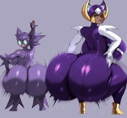 2girls curvy huge_ass looking_back lunala pokemon sableye tagme twerking