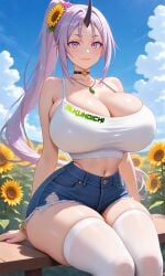 ai_art ai_generated ai_generated_art ai_generated_image aikunoichi anime breasts ecchi female hentai lace lingerie nsfw patreon purple_eyes purple_hair rule34 sfw shion shion_tensei_shitara_slime_datta_ken short summer