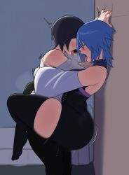 ai_generated aqua_(kingdom_hearts) female futa_on_female kingdom_hearts light-skinned_female light-skinned_futa light_skin lovelyzen xion
