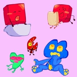 blocky (bfdi) from battle for bfb by qeilye (artist)