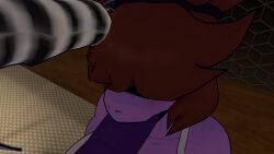 big_breasts big_dick blowjob brown_hair cally3d cleavage closed_eyes clothed_sex deepthroat femboy_on_female purple_skin sucking_dick susie_(cryptiacurves) susie_(deltarune) vrchat vrchat_avatar