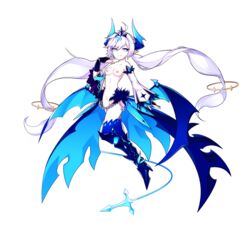 1girls demon demon_girl demon_horns edit edited elsword falmataz female female_only luciela_r._sourcream nude_filter solo