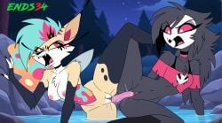 2025 2girls angry dildo_in_pussy ends34 female female_only furry_female helluva_boss hot_spring octavia_(helluva_boss) queen_bee-lzebub_(helluva_boss) spring_(season) yuri