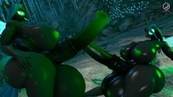 16:9 3d_(artwork) 4k absurd_res animal_genitalia animal_penis anthro arthropod ass balls big_balls big_breasts big_butt bodily_fluids breasts changeling digital_media_(artwork) duo equid equine equine_genitalia equine_penis erection female friendship_is_magic futanari genital_fluids genitals green_eyes hasbro hi_res huge_balls huge_breasts huge_butt hyper hyper_balls hyper_genitalia intersex intersex/intersex lucy_moon mammal my_little_pony mythological_creature mythological_equine mythology nipples nude penile penis queen_chrysalis_(mlp) sibling_(lore) smile solo twins_(lore) widescreen