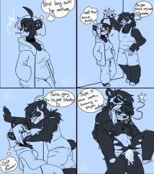 absurd_res ahe_gao anthro balls bear bodily_fluids breasts breed breeding_kink choker cigarette clothed clothing comic cum cum_in_vagina cum_inside cum_while_penetrated duo ejaculation english_text eyewear female genital_fluids genitals giant_panda glasses hi_res jack(hiji) jewelry looking_pleasured lowkey_calico male male/female mammal necklace nipples nude nude_female nude_male penetration penile penile_penetration penis penis_in_vagina pepper(lowkey_calico) sex smoking stand_and_carry_position standing standing_sex text vaginal_penetration vaginal_penetration