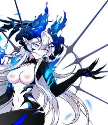 1girls demon demon_girl demon_horns edit edited elsword falmataz female female_only luciela_r._sourcream nude_filter solo