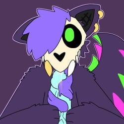 anthro blue_penis bodily_fluids bone canid canine cum duo ear_piercing ear_ring fellatio female first_person_view fur genital_fluids genitals gold_(metal) gold_tooth green_eyes hi_res humanoid humanoid_genitalia humanoid_penis kali_(rileydied) long_tongue looking_at_viewer male mammal oral penetration penile penis piercing pov_blowjob purple_body purple_fur purple_tongue rileydied ring_piercing scales scaly_tail sex shallow_penetration skit_(lifesaskit) skull skull_head tail tongue