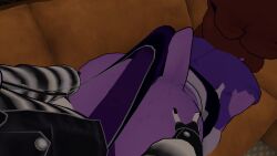 big_dick bulge cally3d clothed purple_body susie_(cryptiacurves) susie_(deltarune) thi thick_ass thick_thighs thong_bulge vrchat vrchat_avatar