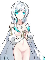 1girls elsword falmataz female female_only hernia_(elsword) looking_at_viewer nipples nude_filter pointy_chin solo