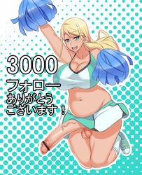 1futa ageha_(burakku-ra) balls beauty_mark bimbo blonde_hair blue_eyes breasts burakku-ra censored cheerleader cleavage earrings erect_nipples erection erection_under_clothes erection_under_skirt futa_only futanari genital_piercing hair hoop_earrings huge_breasts hyper hyper_penis intersex large_balls long_hair long_penis milestone_celebration mole mole_on_balls navel navel_piercing nipple_bulge nipples no_panties open_mouth overweight penis penis_out penis_under_clothes penis_under_skirt piercing plump pom_poms shoes skirt skirt_lift smile socks solo tank_top tongue_piercing