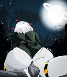 alternate_version_available ass_focus big_ass big_breasts big_penis glitch_productions heart hidden huge_ass murder_drones saggy_balls sex splits sultryspline thad_(murder_drones) v_(murder_drones) veiny_penis