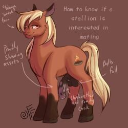 boner bonfire_(fizzyfox) english_text equine fan_character feral fizzyfox_(artist) furry hasbro horny horse horsecock my_little_pony pony stallion text